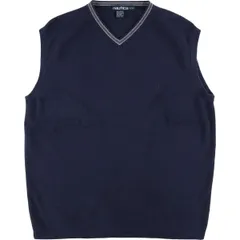 古着 90年代 ノーティカ NAUTICA リブ編み Vネック コットンニットベスト メンズL相当 ヴィンテージ/eaa592045のサムネイル