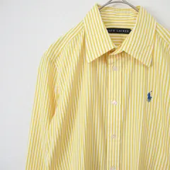 ラルフローレン Ralph Lauren ヴィンテージ 長袖シャツ ブラウス ストライプ ポロ刺繍 レディース [a964989ss]