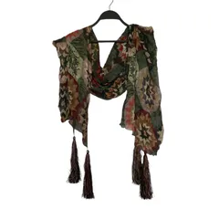 RE3 エスニック レトロ ヴィンテージ スカーフ ショール ストール マフラー フリンジ アジアン