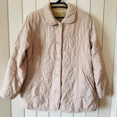 TS-96  Globallade グロバラード モコモコ コート 花刺繍 シニア ミドル レトロ 暖か 可愛い 冬 裏起毛 アウター 裏ボア キルティング