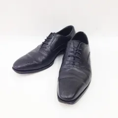美品 ペルフェット パンチング シューズ 紺 26.5-27cm k1426