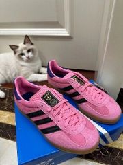 値下げしますAdidas originals Gazelle lndoor ピンクブラックです 男女兼用