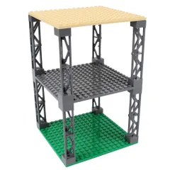 【新着商品】セット 柱8本 板3枚 柱付き 両面 16×16ポッチ 互換性 クラシック プレート ブロック 基礎板 INIBUD