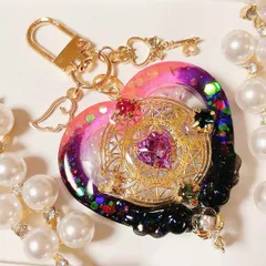 魔法少女マジカルデビル◆ハートシェイカー ダブルハートシェイカー シャカシャカキーホルダー シェイカーキーホルダー レジン アニメ キャラクター コスプレ コスメ セーラームーン まどマギ プリキュア おジャ魔女 ストラップ キーリング しぇりるのシェイカー