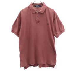 ポロバイラルフローレン USA製 半袖 ポロシャツ S ブラウン系 Polo by Ralph Lauren 鹿の子地 メンズ 古着 【240402】 メール便可