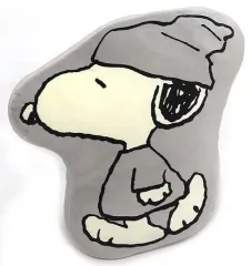 【中古】クッション・抱き枕・本体 スヌーピー(グレー) クッション 「PEANUTS(SNOOPY)×ユニクロ ピーナッツホリデーコレクション」