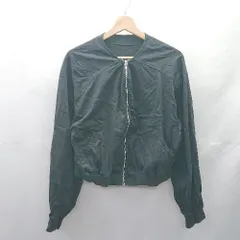 ◇ ⊂ AZUL BY MOUSSY アズールバイマウジー リネンミックス 長袖 ブルゾン サイズフリー ブラック レディース E  【1412090063053】のサムネイル