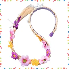 【在庫処分】ダンス かわいい 金髪 プリンセスドレスアップアクセサリー仮装 小道具 誕生日 おもちゃ （紫） プリンセス 子供 髪飾り ウィッグ ラプンツェル キッズ カチューシャ YINKE