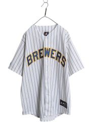 ブルワワーズ ベースボールシャツ MLB マジェスティック ユニフォーム 