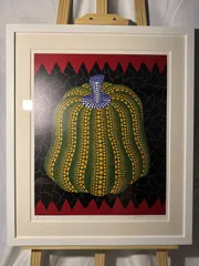 草間彌生さん風　カボチャ　インテリア MOMA - 開封のみ新品 レア 草間彌生風 かぼちゃクッション