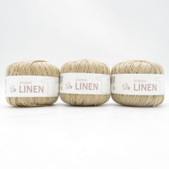 PUPPY パピー 毛糸 LINEN パピーリネン 3玉セット 903番色 リネン100% 1玉40g巻 糸長約148m グレージュ 日本製 合太 春夏毛糸 未使用品