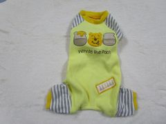 ペットパラダイス　3Sサイズ　胴回り33㎝　Poohさん　リブカットソー　カバーオール　イエロー系　中古