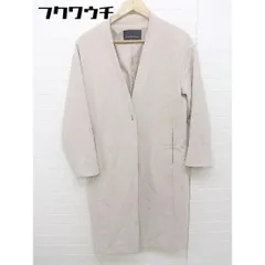◇ green label relaxing UNITED ARROWS 長袖 ノーカラーコート サイズ36 アイボリー レディース 【1104150000046】