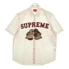 SUPREME (シュプリーム) 23SS Bunnies S/S Work Shirt バニーズ タータンチェック アップリケ ロゴ 半袖 ワークシャツ ホワイトのサムネイル