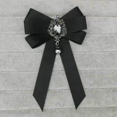 レディース 蝶ネクタイ リボン 地雷系 ブローチ ゴスロリ かわいい おしゃれ ボウタイリボン パールパールP_0