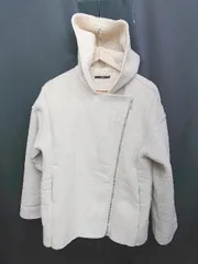 ■ Kastane カスタネ スウェード調 裏ボア 長袖 ジャケット コート サイズF ベージュ レディース P  【1405230013759】