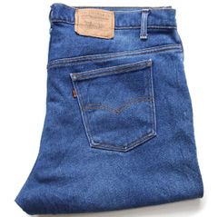 80s USA製 Levi'sリーバイス 509 ストレッチ デニムパンツ W42★ビンテージ オールド ジーンズ ストレート ハチマル ビッグサイズ
