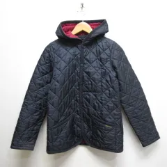 ラベンハム LAVENHAM クレイドン フード付き キルティング 中綿 ジャケット 36 ネイビー 紺 イギリス製 正規品のサムネイル