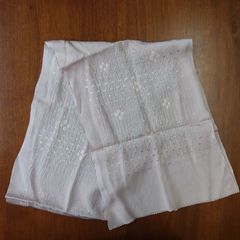 帯揚げ　薄紫　絞り　絹100％　日本製
