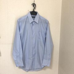 Franco Collezioni  メンズ 長袖シャツ　ビジネスシャツ ワイシャツ 　カッターシャツ　水色 　ライトブルー　無地　39-82　