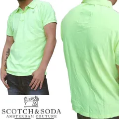 055 訳あり　アウトレット　scotch&soda スコッチ&ソーダ メンズ 半袖 1ポイント 鹿の子 ポロシャツ ウォッシュライム 【400種類の品揃え】 スコッチアンドソーダ インポート カジュアル ブランド サーフ セレブ ストリート ファッション