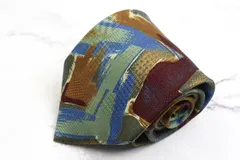 マリオヴァレンティノ ブランド ネクタイ シルク 総柄 多模様 メンズ グリーン MARIO VALENTINO 【中古】