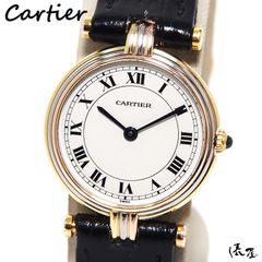 【K18】カルティエ ヴァンドームトリニティ SM 希少モデル 750 レディース ヴィンテージ Cartier 時計 腕時計 中古【送料無料】