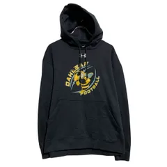 UNDER ARMOUR ロゴスウェット パーカー L ブラック アンダーアーマー プルオーバー バックプリント 古着卸 アメリカ仕入 a702-6992のサムネイル