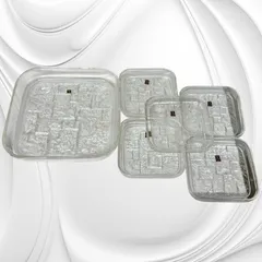 【未使用品】カガミクリスタル 石垣 角皿 大皿1枚 小皿5枚セット ガラス皿 洋食器のサムネイル