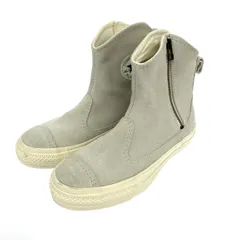 良好 CONVERSE コンバース 表記サイズ:22.5 ハイカット スニーカーブーツ  グレー サイドジップスエード  レディース　240001152338