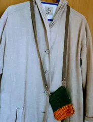 ⭐大特価⭐新品、未使用  スマホショルダー  グリーン×オレンジツートンカラー  ビタミンカラー