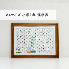 【A4-小学1年生の漢字表】学習ポスター 漢字一覧表 知育ポスター A4サイズ