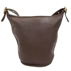 美品 コーチ COACH 90年代 ヴィンテージ F5D-9085 USA製 レザー バケット ショルダー クロスボディバッグ ダークブラウン メンズ レディース 旅