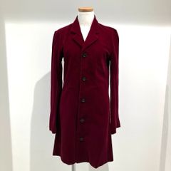TB-040070 トリコ コムデギャルソン tricot COMME des GARCONS 綿別珍 チェスターコート エンジ フリーサイズ 1996年