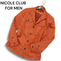 NICOLE CLUB FOR MEN ニコルクラブ フォーメン 秋冬 襟ワイヤー★ フェイク スウェード シャツ ジャケット Sz.46 メンズ