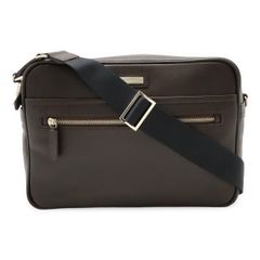 BURBERRY バーバリー ロゴプレート ショルダーバッグ 斜め掛け レザー ダークブラウン 茶 シルバー金具