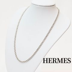 希少！ヴィンテージ】 HERMES エルメス シルバー925 甲丸ネックレス