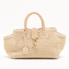 美品 サンローラン パリ YSL ダウンタウン カバス ラフィア 436834 2WAY トート バッグ 肩掛け ショルダー レザー レディース TTT 1020-E11【中古】のサムネイル