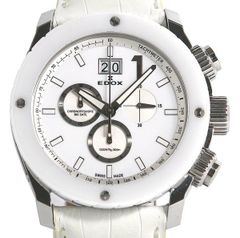 ★ギャラ付！美品！EDOX エドックス CHRONOFFSHORE-1 クロノオフショア1 10020-3B-BN2 クロノグラフ ビッグデイト クォーツ メンズ★