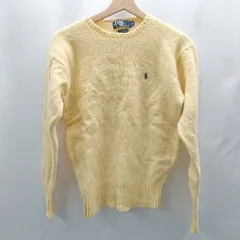 ◇ ⊇ Polo by Ralph Lauren ウール100％ 長袖 ニット セーター サイズ M イエロー系 メンズ レディース E  【1502030041439】