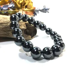 ヘマタイト　パワーストーン　ブレスレット　12mm 天然石ブレス (シンプル)　天然石ブレス　数珠ブレス メンズ・レディース 男性 女性 幸運 開運 浄化 [k]