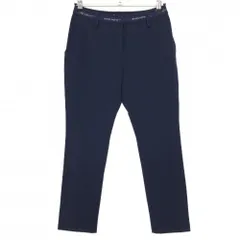 【美品】アディダス パンツ ネイビー 無地 ウエストゴム レディース L ゴルフウェア adidas