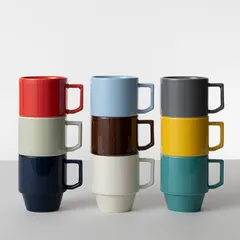 マルヒロハウスインダストリアル赤と黒茶の水滴模様皿 2枚セット