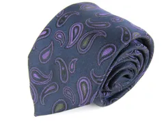 ヒルトン ブランドネクタイ 総柄 ペイズリー シルク イタリア製 メンズ ブラック HILTON 【中古】