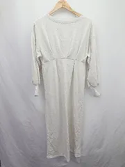 ◇ ⊇ ボンジュールサガン シンプル カジュアル系 長袖 ロング ワンピース サイズフリー アイボリー系 レディース E  【1507160025946】