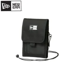 新品 NEWERA ニューエラ 正規品 ネックポーチ ショルダー ポーチ バッグ ミニ ポケット コンパクト 斜め掛け カバン 鞄 ミニバッグ スマホショルダー  BOXロゴ シンプル ユニセックス メンズ レディース 黒 ブラック 無地 13552469