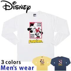 ディズニー 長袖 Tシャツ メンズ ミッキー マウス ワイド ミニー グッズ DY1-3914B