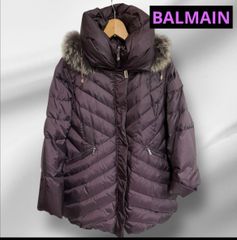 BALMAIN ダウンジャケット ブルーフォックスファー Lサイズ - メルカリ