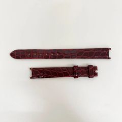 Cartier レザーベルト クロコ型押し ボルドー Dバックル 12 mm - メルカリ