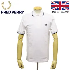 FRED PERRY (フレッドペリー) M12N TWIN TIPPED FP SHIRT ライン入りポロシャツ イングランド製 全5色 FP390 300WHITE/ICE/NAVY 44